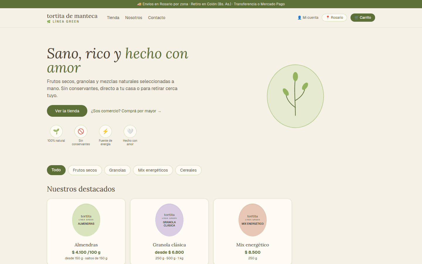 Tortita de Manteca Green — Healthy food e-commerce — 1